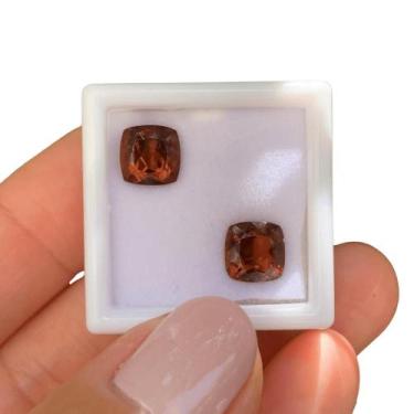 Imagem de Turmalina Laranja Avermelhada Cushion Antique Par 3,87ct - ENE2ESE