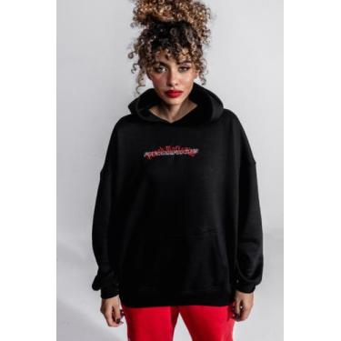 Imagem de agassalho feminino preto com rosa - punchmafia