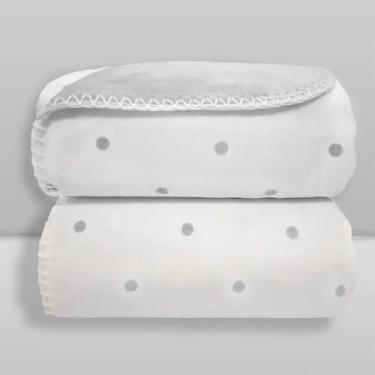 Imagem de Manta Bebe Micropolar Poá - LAÇO BEBE, Cinza