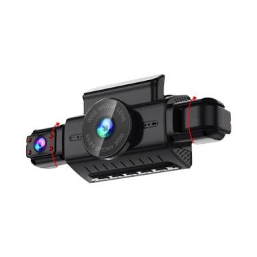 Imagem de Câmera Veicular WiFi 4CH 1080P FHD Frontal 360 DVR 480P Lateral Trasei