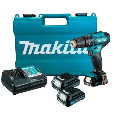 Imagem de Parafusadeira Furadeira Impacto Makita HP333 12V 2 Baterias