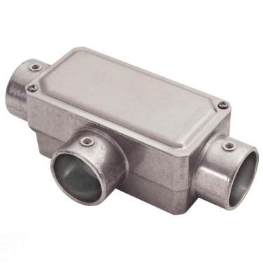 Imagem de Condulete fixo 1" tipo "T" - com tampa / sem rosca / sem pintura - Tra