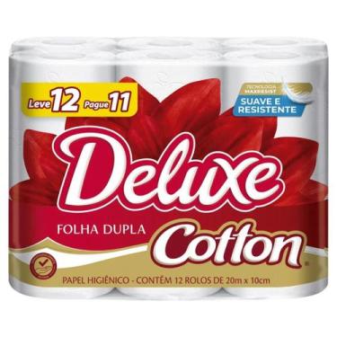 Imagem de Papel Higiênico Cotton Deluxe Folha Dupla Leve 12 Pague 11