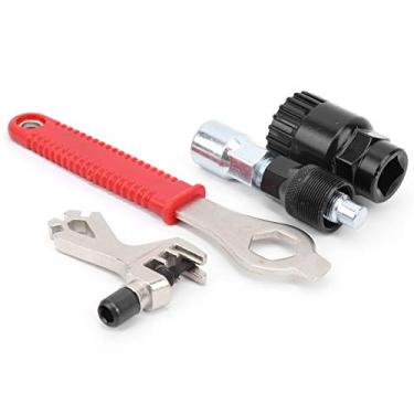 Imagem de Conjunto de ferramentas de bicicleta, suporte inferior ferramenta cortador de corrente ferramenta extrator fácil de operar para bicicletas dobráveis ​​Bicicletas infantis(Eixo inferior preto)