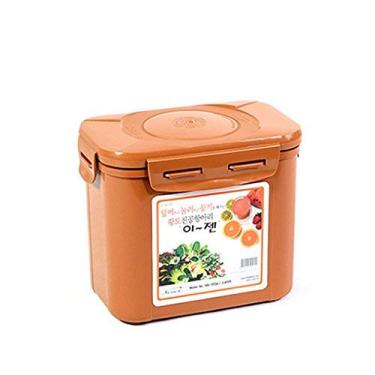 Imagem de ( 1.7l 1.7L, Earthenware Brown) - E-Jen Premium Kimchi, Sauerkraut Container Probiotic Fermentation with Inner Vacuum Lid (Earthenware Brown, 1.7l1.7L)