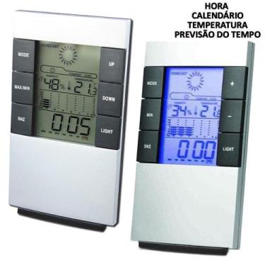 Imagem de Relógio De Mesa Digital Despertador Previsão Tempo E Temperatura Cbrn0