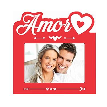 Imagem de Portaretrato Mdf Rec. Para 10X15cm Amor Kapos Multicor 20X20