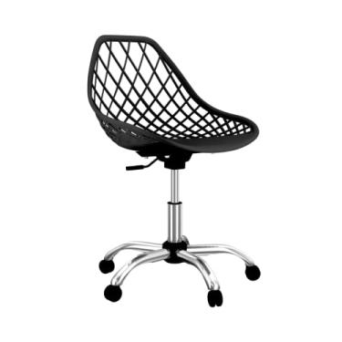Imagem de CADEIRA KAYLA OFFICE CROMADO CX 1 - PP PRETO