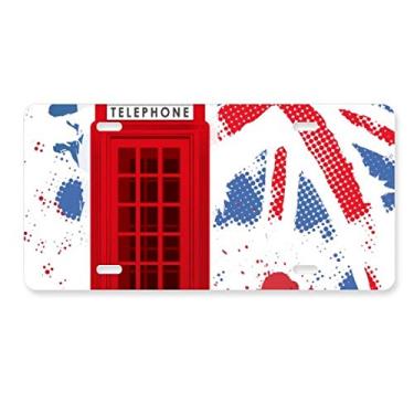 Imagem de DIYthinker Bandeira de Londres do Reino Unido da Grã-Bretanha, placa de telefone vermelha, acessório de aço inoxidável para decoração de carro