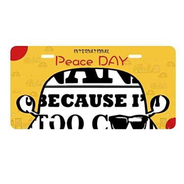 Imagem de DIYthinker Placa de licença com desenho animado para avó presente melhores votos etiqueta decoração de carro dia da paz