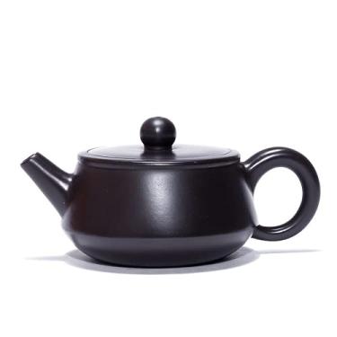Imagem de Chaleira chinesa roxa 100 ml Chaleira de argila feita à mão Zisha Chaleira Tie Guanyin Puer Teaware