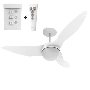 Imagem de VENTILADOR DE TETO ALISEU TERRAL BRANCO PLUS COM CONTROLE REMOTO E CONTROLE DE PAREDE 220V