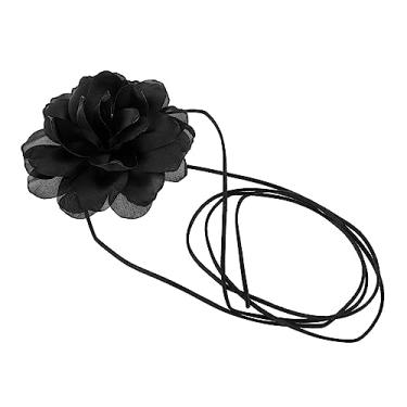 Imagem de HAPINARY colar gargantilha colar floral um colar gargantilhas para mulheres gargantilha preta para mulheres vintage acessórios colar de flores alça de pescoço Senhorita colarinho tecido