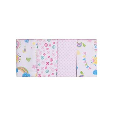 Imagem de PAPI DESDE 1974 Paninho De Boca Bordados Karinho Estampado Para Bebê 32Cm X 32Cm Contém 04 Un