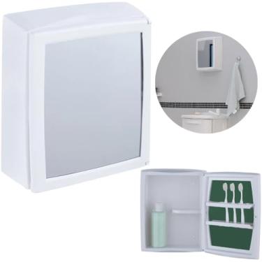 Imagem de Armário Banheiro Espelheira Sobrepor Branco | 30x11x37cm | 01 Porta | Astra