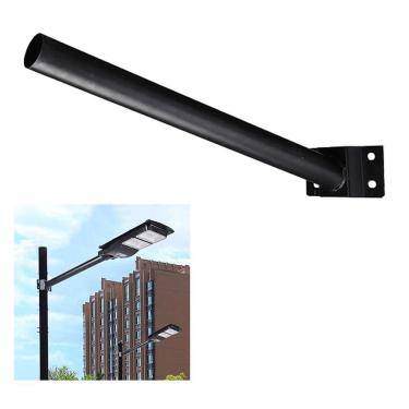 Imagem de Suporte Luminaria Solar Aço Pintura Eletrostatica Poste Barra Iluminaçao Segurança