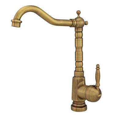 Imagem de Torneira Monocomando Retrô Alta para Banheiro (Douro Dourada)