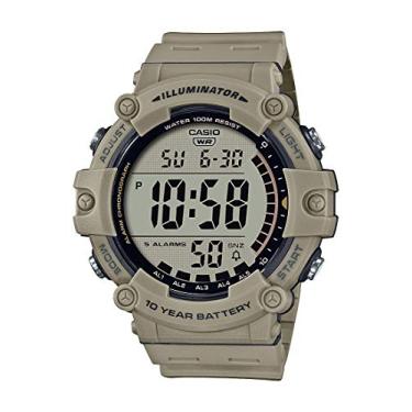 Imagem de Casio Iluminador Série AE1500WH | Bateria de 10 anos | Retroiluminação LED | 5 alarmes | Cronômetro de 1/100 segundos | Relógio digital masculino, Bronzeado, Standard, Digital