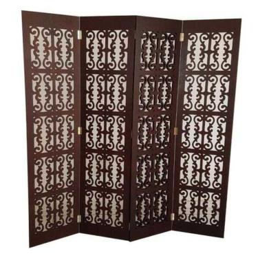 Imagem de Biombo 4 Folhas 172X180cm Mdf Modelo 2 Rustico Vazado