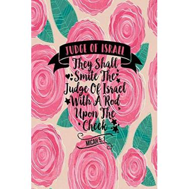 Imagem de They Shall Smite the Judge of Israel with a Rod Upon the Cheek.: Names of Jesus Bible Verse Quote Cover Composition Notebook Portable