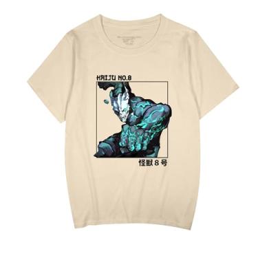 Imagem de Camiseta Kaiju No.Eight unissex manga curta gola redonda algodão cosplay plus size 5GG 2024 nova mercadoria anime, Cáqui - b, G