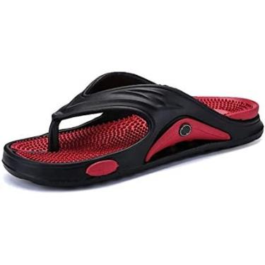 Imagem de Chinelos de massagem massageadores de pés masculinos chinelos de massagem de acupressão sandálias, chinelos de casa para homens ao ar livre indoor chinelos domésticos respirável spa pé massg