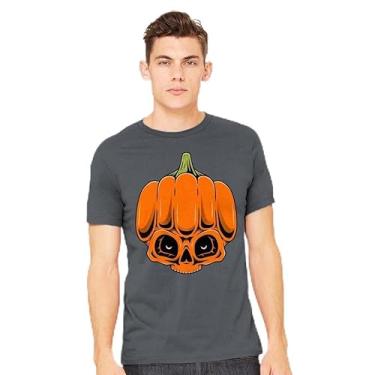 Imagem de TeeFury - The Pumpkin Skull - Camiseta masculina Fall, Pumpkin,, Preto, GG