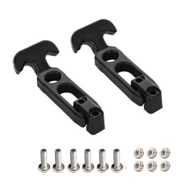 Imagem de COOLOGIN Trava flexível de borracha para ferrolho em T para caixa de ferramentas, refrigerador, carrinho de golfe ou capô de máquina de engenharia (preto, 2 peças)