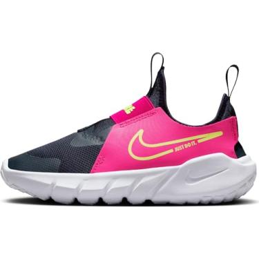 Imagem de NIKE Flex Runner 2 (PSV), baixo unissexo para crianças, Dark Obsidian Lime Blast Fireberry White, 35 EU