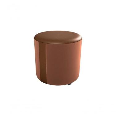 Imagem de Puff Decorativo Sala Descando Copenhage Premium Veludo Ferrugem Matrix