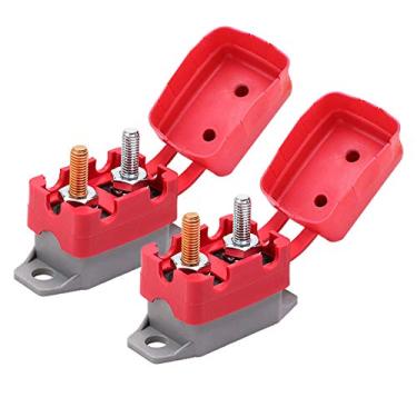 Imagem de Ampper DC 12V - 24V Automatic Reset Circuit Breaker with Cover Stud Bolt for Automotive and More (40A, 2Pcs)
