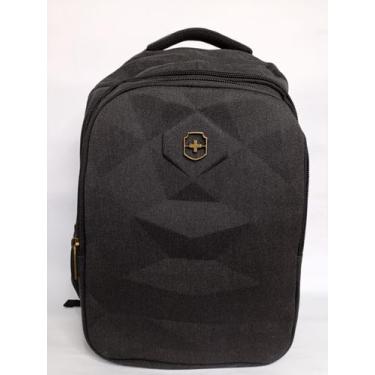 Imagem de Mochila para notebook escolar de lona resistente Cor:Preto - YINS