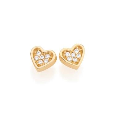 Imagem de Brincos banhado ouro 3x 24k 18k e 22k femininos cravejado zircônias co