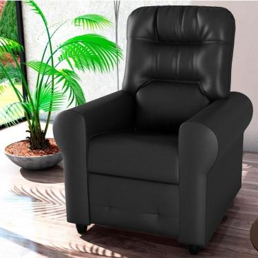 Imagem de Poltrona Para Descanso Reclinável Lima Sintetico Marrom