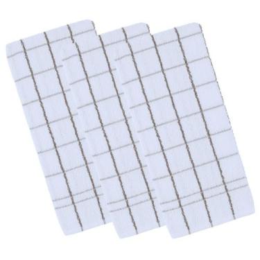 Imagem de Kit 3 panos de prato teka chef premium atoalhado 100% algodão 45x70 cm