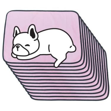 Imagem de 12 Tapetinhos Macios para Dormir Pet Antipulgas 200 Lavagens 70x50 Ros