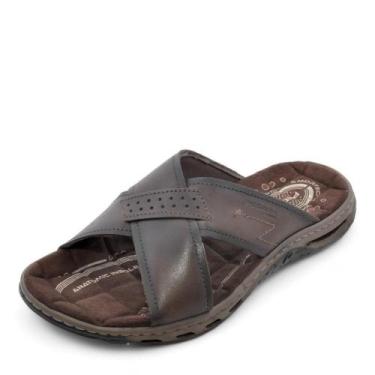 Imagem de Chinelo Masculino Pegada REF: 131661 COURO, 39, Cravo