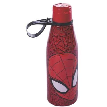 Imagem de Garrafa infantil Homem Aranha com tampa abre fácil 530ml Plasutil ref.
