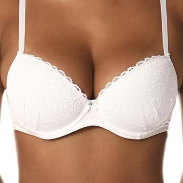 Imagem de Sutiã Com Renda DeMillus 67249 Branco, 50, Branco