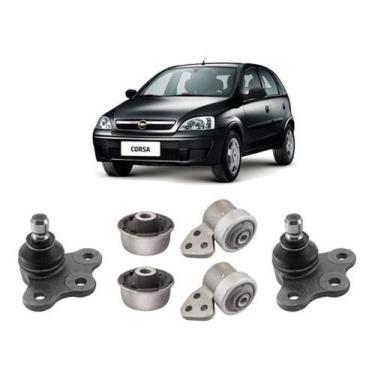 Imagem de Jogo Pivô Bucha Bandeja Dianteira Corsa 2007 2008 2009 10 - Qualykits