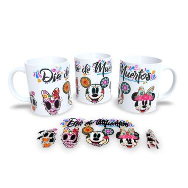 Imagem de Canecas de Porcelana Personalizadas Dia dos Mortos - Estampa Sublimada