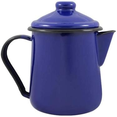 Imagem de Leiteira Tradicional Esmaltada Azul N 12 1100 ml - Ewel