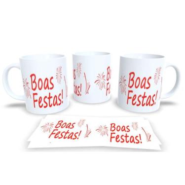Imagem de Canecas de Porcelana Personalizadas Natal - Estampa Sublimada, Mod.2