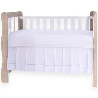 Imagem de Saia de Berço Ponto Palito Americano e Nacional - AVM Enxovais, Branco