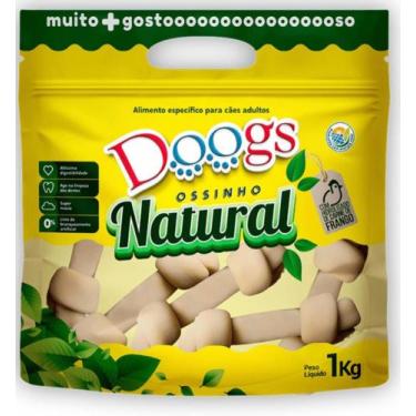 Imagem de Petisco Osso Ossinho Vegetal Natural 7/8 (G) Super Premium 1 Kg Doogs