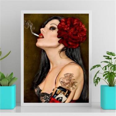 Imagem de Quadro Pombagira Maria Padilha 45X34Cm - Com Vidro Branca - Quadros On