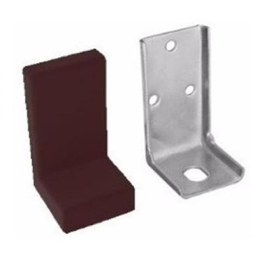 Imagem de Kit 100 Suporte Cantoneira Capa Marrom Para Móveis Reforçada - comerci