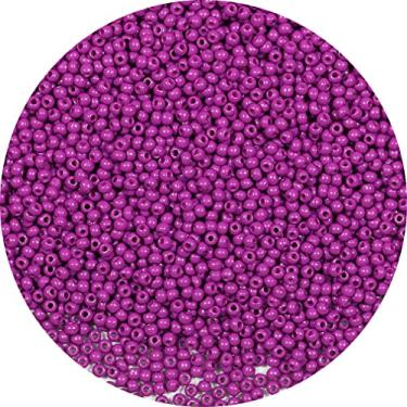 Imagem de Bala&Fillic Contas de semente redondas de 2 mm 9500 peças/100 gramas em saco 12/0 roxo escuro pequenas contas de sementes artesanais para fazer joias, brincos, pulseiras, colar (roxo escuro)