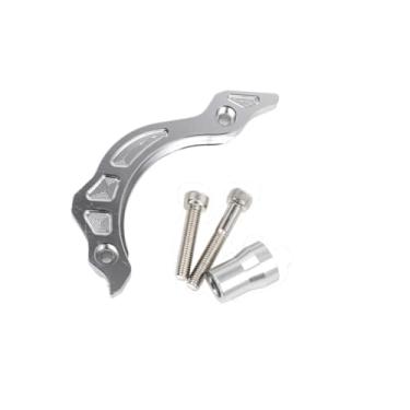 Imagem de JicSuXi Acessórios de proteção de proteção para motocicleta Protetor de corrente de alumínio Leve e estável Magneto Chain Stopper para 250cc ZS177mm, Prata