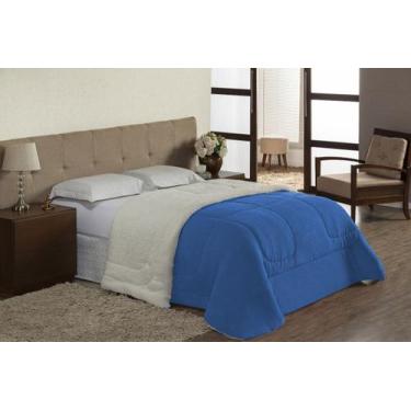 Imagem de Coberdrom Queen Size Dupla Face Sherpa com Mantinha - Davy Enxovais, A